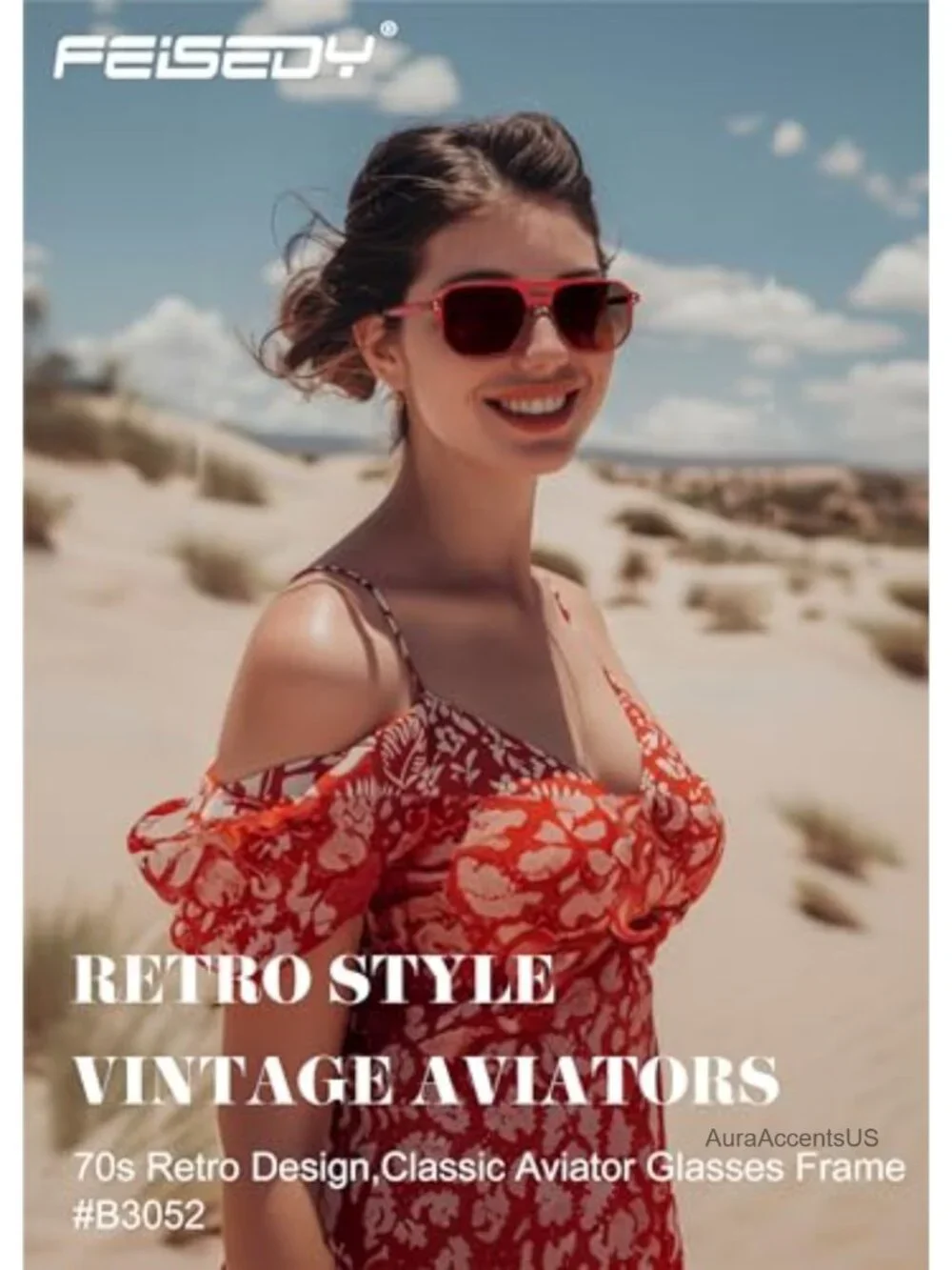Retro Square Aviator Sunglasses UV400 Full Frame Unisex Vintage 70s Shades